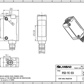Оптический датчик LANBAO PSE-YC35DPBR-E3