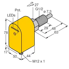 Датчик потока TURCK FCS-GL1/2A4P-AP8X-H1141