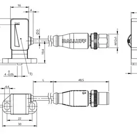 Индуктивный датчик линейных перемещений Balluff BIP LD2-T017-04-BP00,5-S4