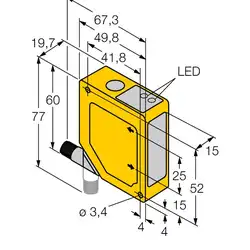 Лазерный датчик расстояния Banner Q50BVPQ