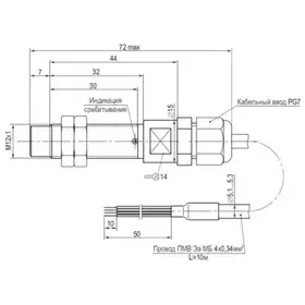 Индуктивный датчик ТЕКО ISNm FG2B8-31PS-4-L-10