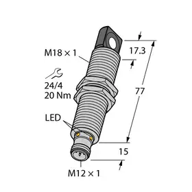 Ультразвуковой датчик TURCK RU130U-M18ES-2UP8X2-H1151