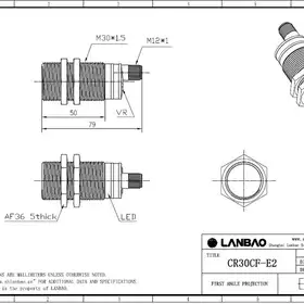 Емкостной датчик LANBAO CR30CF10ATC-E2