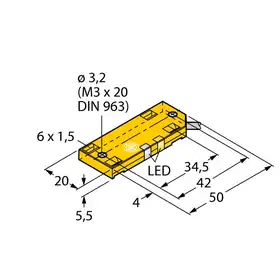 Емкостной датчик TURCK BC5-QF5.5-AN6X2/S250