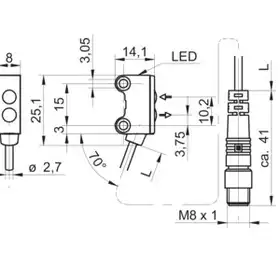 Оптический датчик Baumer O200.GR-PV1Z.72NV/BX50