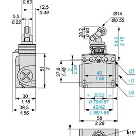 Kонцевой выключатель Telemecanique XCTR2121G11