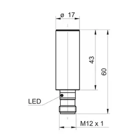 Индуктивный датчик Baumer IFBR 17N17T1/S14L-9