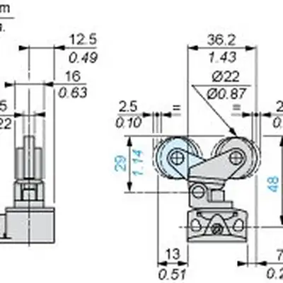Kонцевой выключатель Telemecanique XCKD2128G13