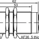 Индуктивный датчик LANBAO LR30XCF22DNOY