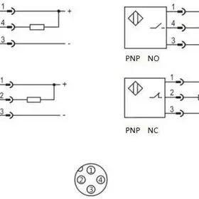 Индуктивный датчик LANBAO LR18XBN08DPOW-E2
