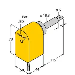 Датчик потока TURCK FCS-HA2P-VRX/24VDC/AL115 6M