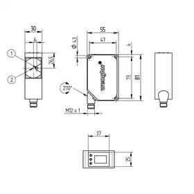 Лазерный датчик расстояния Wenglor X1TA101MHT88