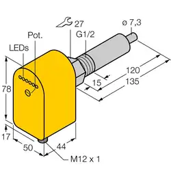 Датчик потока TURCK FCS-G1/2A4P-LIX-H1141/L120