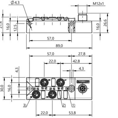 Распределительная коробка Balluff BPI 4M303N-5K-B0-SM48T