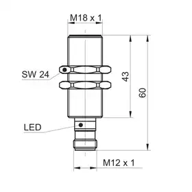 Индуктивный датчик Baumer IFRR 18N37T1/S14L-9