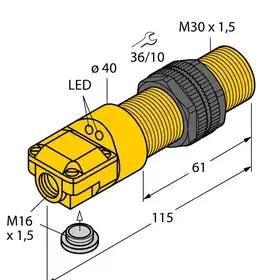 Индуктивный датчик TURCK NI15-P30SR-FZ3X2