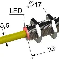 Индуктивный датчик Мега-К PS2-12M33-8N21-K