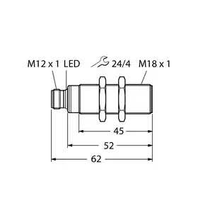 Ультразвуковой датчик TURCK RU50L-S18-AN8X-H1141