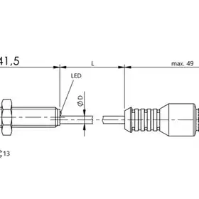 Индуктивный датчик Balluff BES M08MG-GSC20B-BP00,3-GS04-101