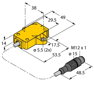 Энкодер TURCK RI360P1-QR14-ELIU5X2-0.3-RS5