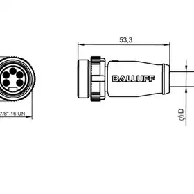 Разъем с кабелем Balluff BCC A315-0000-20-030-PS85N4-020