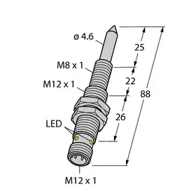 Магнитный датчик TURCK NIMFE-M12/4.6L88-UN6X-H1141