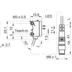 Оптический датчик Baumer O200.RP-NV1T.72NV/H006