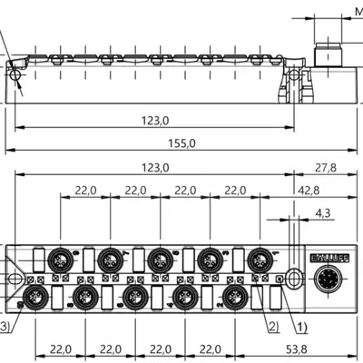 Распределительная коробка Balluff BPI AM303P-5K-B0-SM4CT