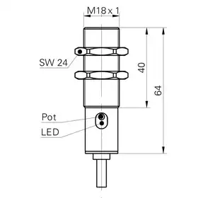 Емкостной датчик уровня Baumer CFAM 18N3600