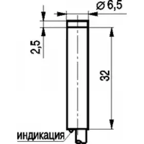 Индуктивный датчик ТЕКО ISN H0B-32N-2,5-L