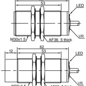 Индуктивный датчик LANBAO LR30XCN15ATCJ
