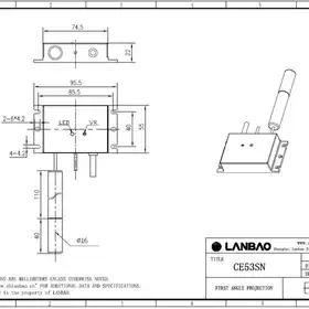 Емкостной датчик LANBAO CE53SN08MNO