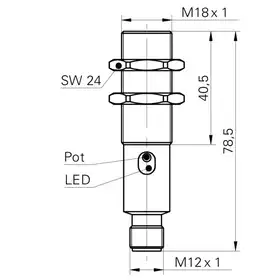 Емкостной датчик уровня Baumer CFAM 18P1600/S14