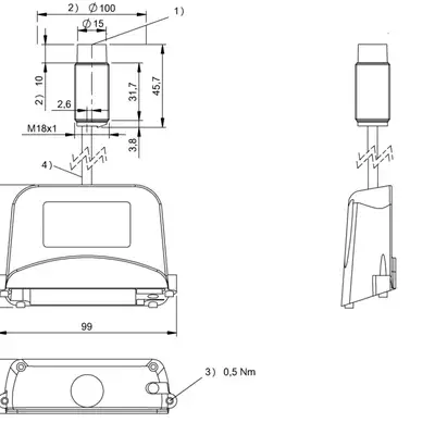 RFID головка чтения/записи Balluff BIS M-884-2-008-X
