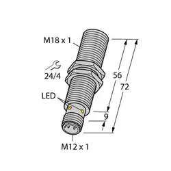 Индуктивный датчик TURCK BI5NF-EM18HE-AN6X2-H1141