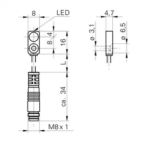 Индуктивный датчик Baumer IFFM 08N17A6/KS35L