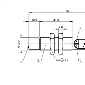 Емкостной датчик уровня Balluff BCS M12B4E2-NSC80H-S04K