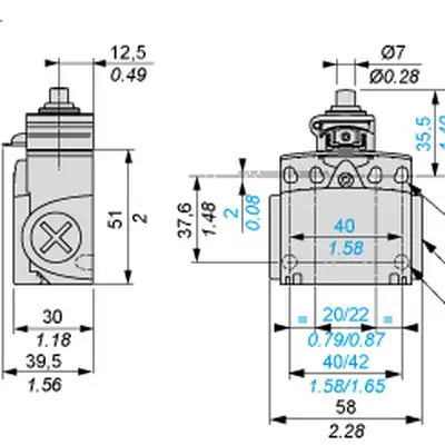 Kонцевой выключатель Telemecanique XCTR2110N12