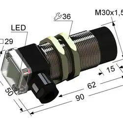 Индуктивный датчик с аналоговым выходом Мега-К PS2D-30M90-15N91-B