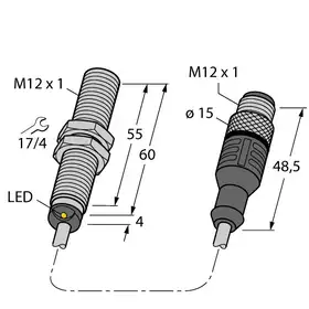 Индуктивный датчик TURCK BI2U-MT12E-AD4X-0.3-RS4.23/XOR