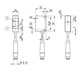 Лазерный датчик расстояния Wenglor P1KY014