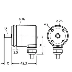 Энкодер TURCK RS-06S6S-8B12B-C 1M