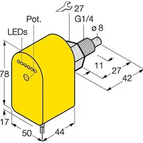Датчик потока Sentinel PLSX-1/4G-AP6D-C2