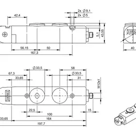 Дверной выключатель безопасности Balluff BID F101-2M1E3-M02AZ0-S115