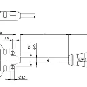Индуктивный датчик Balluff BES R01ZC-PSC50B-BZ00,5-GS04-V02
