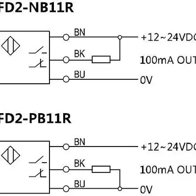 Усилитель для оптоволоконных датчиков LANBAO FD2-NB11R