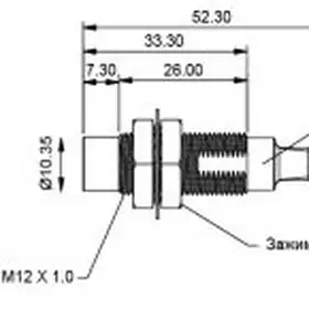 Индуктивный датчик Delta Electronics IS-N1208-BPOB2