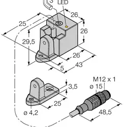 Индуктивный датчик TURCK BI10-QN26-AD4X-0.15XOR-RS4.23/S100-S1589