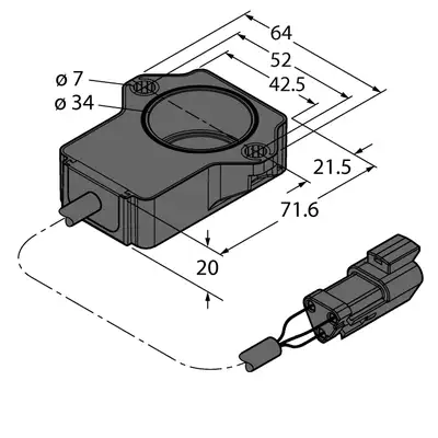Энкодер TURCK RI240P1-QR20-LU4X2-0.15-DT04-3P