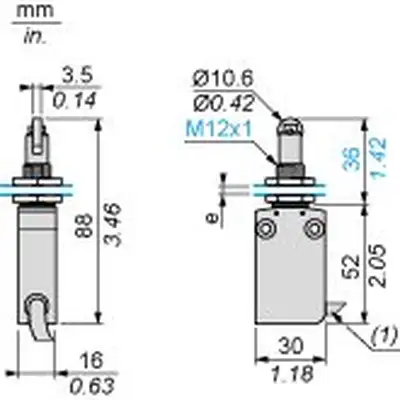 Kонцевой выключатель Telemecanique XCMN21F2L1